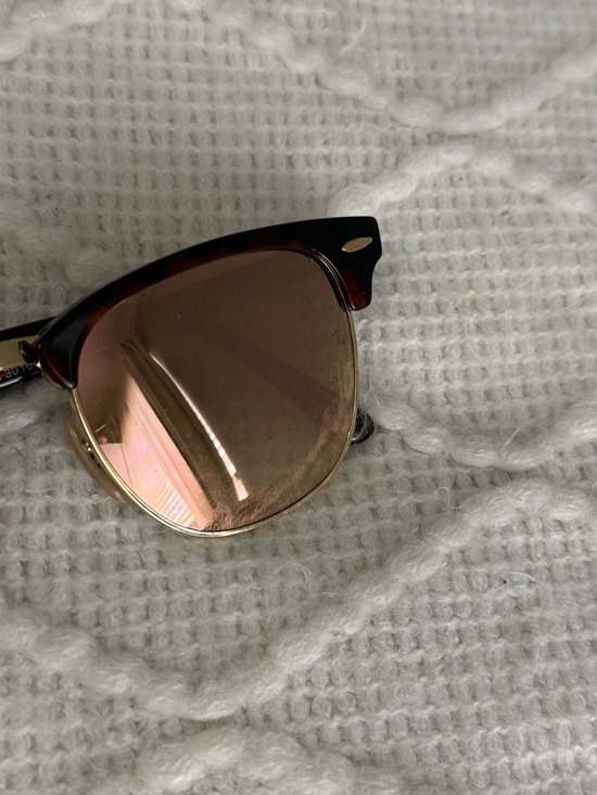 Ray-Ban Brown Tortoise Frame with Gold Trim and Pink Mirrored Lenses main image 4